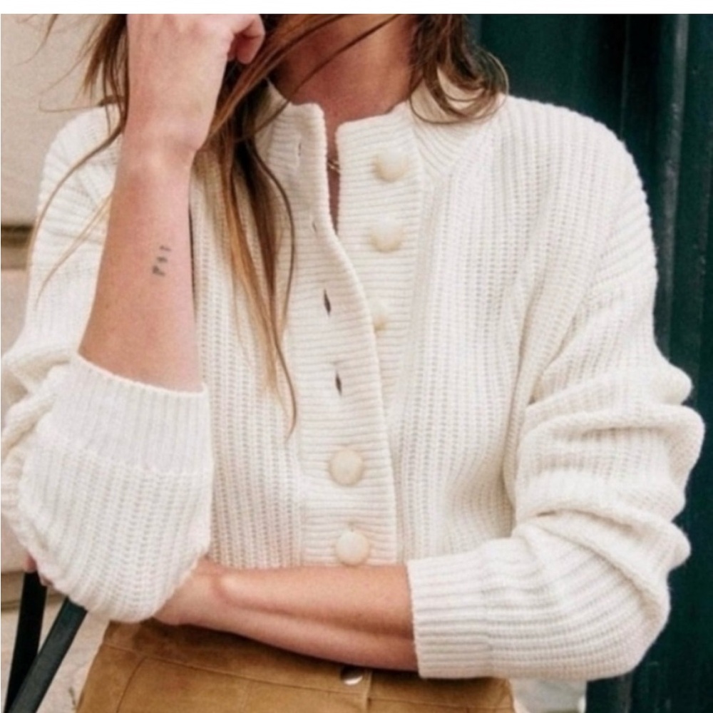 Sezane Lucas Jumper Ecru - Size S